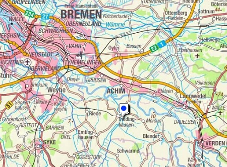 Lageplan Erbhof in der Region Lageplan Erbhof in der Region